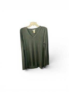 Matty M muted green V-neck pullover